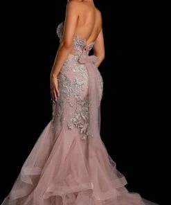 Portia And Scarlett - PS21244 Bedazzled Corseted Long Gown
