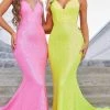 Portia And Scarlett - PS21287 V-Neck Open Back Paillette Sequin Gown