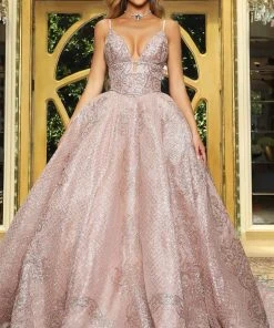 Portia And Scarlett - Ps22076 Lattice Sequin Sleeveless Ballgown