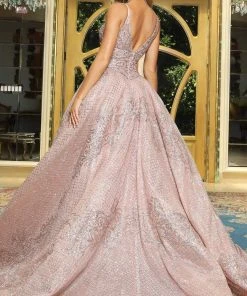 Portia And Scarlett - Ps22076 Lattice Sequin Sleeveless Ballgown