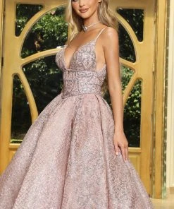 Portia And Scarlett - Ps22076 Lattice Sequin Sleeveless Ballgown 9 Portia And Scarlett - Ps22076 Lattice Sequin Sleeveless Ballgown