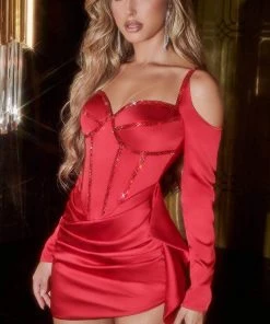 Portia And Scarlett PS22566 - Corset Bodice Cocktail Dress