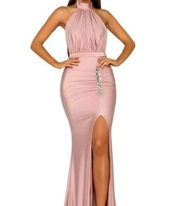 Portia And Scarlett - PS5007 Ruched Halter Evening Dress
