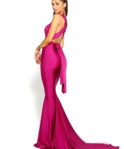 Portia And Scarlett PS6110 - Plunging Neck Sheath Formal Dress