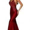 Portia And Scarlett - PS6303 Lace Appliqued Sleeveless Evening Gown
