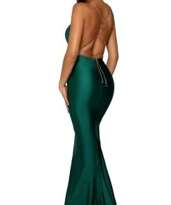 Portia And Scarlett - PS6319 Sleeveless Cowl Neck Metallic Strap Gown