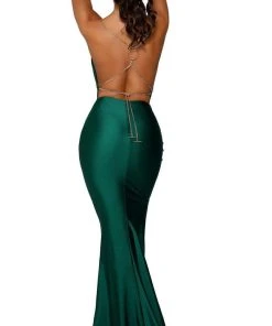 Portia And Scarlett - PS6319 Sleeveless Cowl Neck Metallic Strap Gown