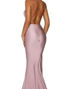 Portia And Scarlett - PS6319 Sleeveless Cowl Neck Metallic Strap Gown