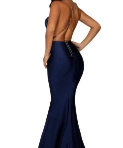 Portia And Scarlett - PS6319 Sleeveless Cowl Neck Metallic Strap Gown