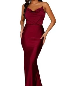 Portia And Scarlett - PS6319 Sleeveless Cowl Neck Metallic Strap Gown