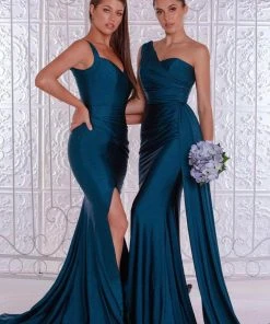 Portia And Scarlett - PS6321 One Shoulder Fitted Evening Gown