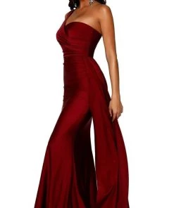 Portia And Scarlett - PS6321 Ruched Asymmetric Evening Dress