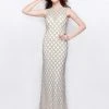 Primavera Couture - 1992 Sleeveless Illusion Jewel Sheath Dress