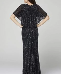 Primavera Couture - 3366 Embellished Plunging V-neck Sheath Dress