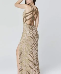 Primavera Couture - 3417 Strappy Back Column Dress 9 Primavera Couture - 3417 Strappy Back Column Dress