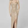 Primavera Couture - 3424 Beaded Column Long Dress 1 Primavera Couture - 3424 Beaded Column Long Dress