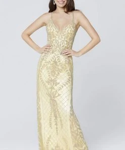 Primavera Couture - 3428 Beaded V-Neck Sheath Dress 17 Primavera Couture - 3428 Beaded V-Neck Sheath Dress