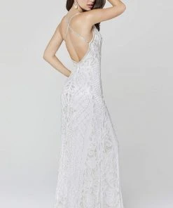 Primavera Couture - 3428 Beaded V-Neck Sheath Dress 12 Primavera Couture - 3428 Beaded V-Neck Sheath Dress