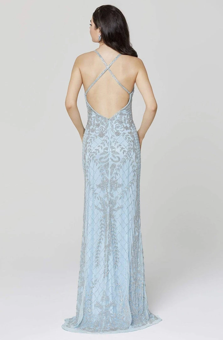 Primavera Couture - 3428 Beaded V-Neck Sheath Dress 7 Primavera Couture - 3428 Beaded V-Neck Sheath Dress