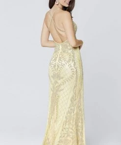 Primavera Couture - 3428 Beaded V-Neck Sheath Dress 18 Primavera Couture - 3428 Beaded V-Neck Sheath Dress