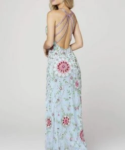 Primavera Couture - 3461 Sequined Halter Neck Sheath Dress 20 Primavera Couture - 3461 Sequined Halter Neck Sheath Dress