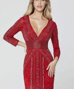 Primavera Couture - 3494 Long Sleeve Beaded Long Dress 15 Primavera Couture - 3494 Long Sleeve Beaded Long Dress