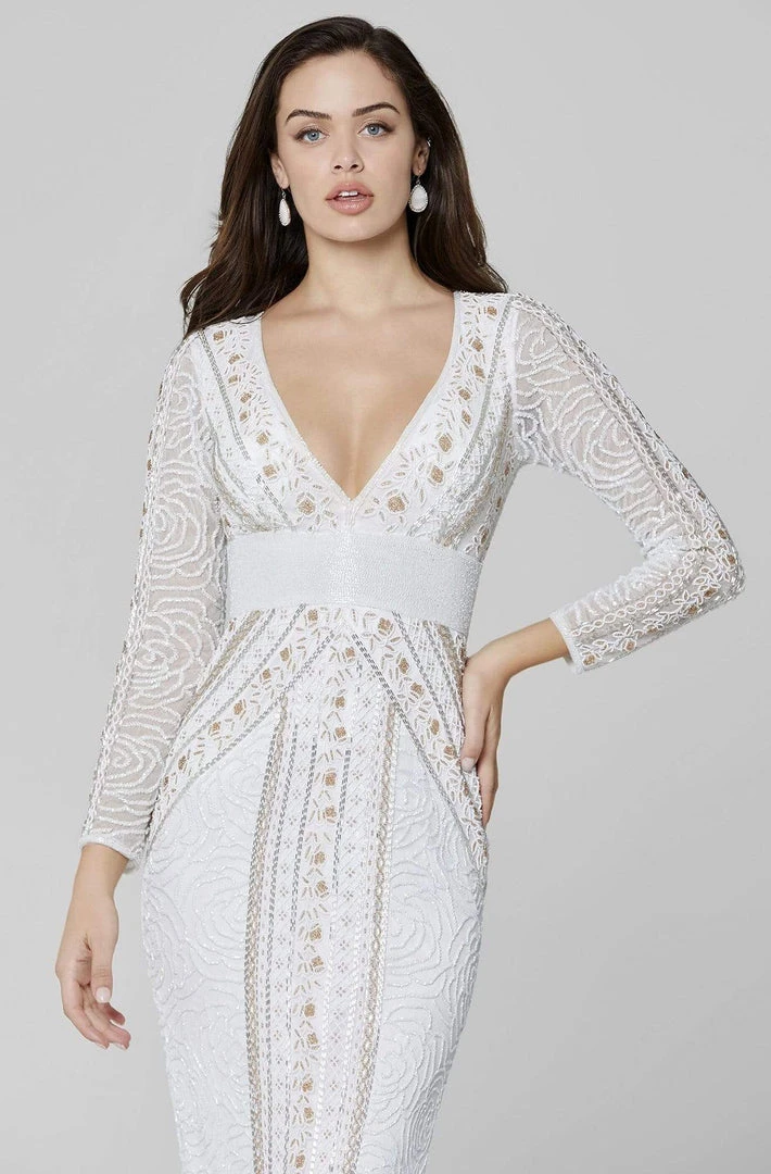 Primavera Couture - 3494 Long Sleeve Beaded Long Dress 8 Primavera Couture - 3494 Long Sleeve Beaded Long Dress