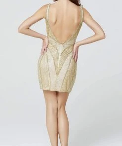 Primavera Couture - 3537 Modified V-Neck Sheath Dress 15 Primavera Couture - 3537 Modified V-Neck Sheath Dress