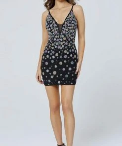 Primavera Couture - 3544 Multi Color Beaded Open Back Dress