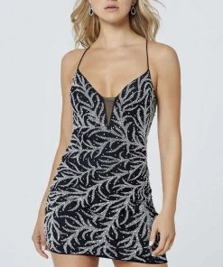 Primavera Couture - 3554 Spaghetti Strap Beaded Sheath Dress