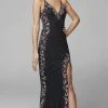 Primavera Couture - 3604 Embellished Plunging V Neck Long Dress 1 Primavera Couture - 3604 Embellished Plunging V Neck Long Dress