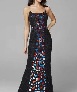 Primavera Couture - 3616 Fully Beaded Cut-Glass Accent Evening Dress 26 Primavera Couture - 3616 Fully Beaded Cut-Glass Accent Evening Dress