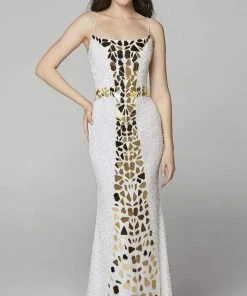 Primavera Couture - 3616 Fully Beaded Cut-Glass Accent Evening Dress 41 Primavera Couture - 3616 Fully Beaded Cut-Glass Accent Evening Dress