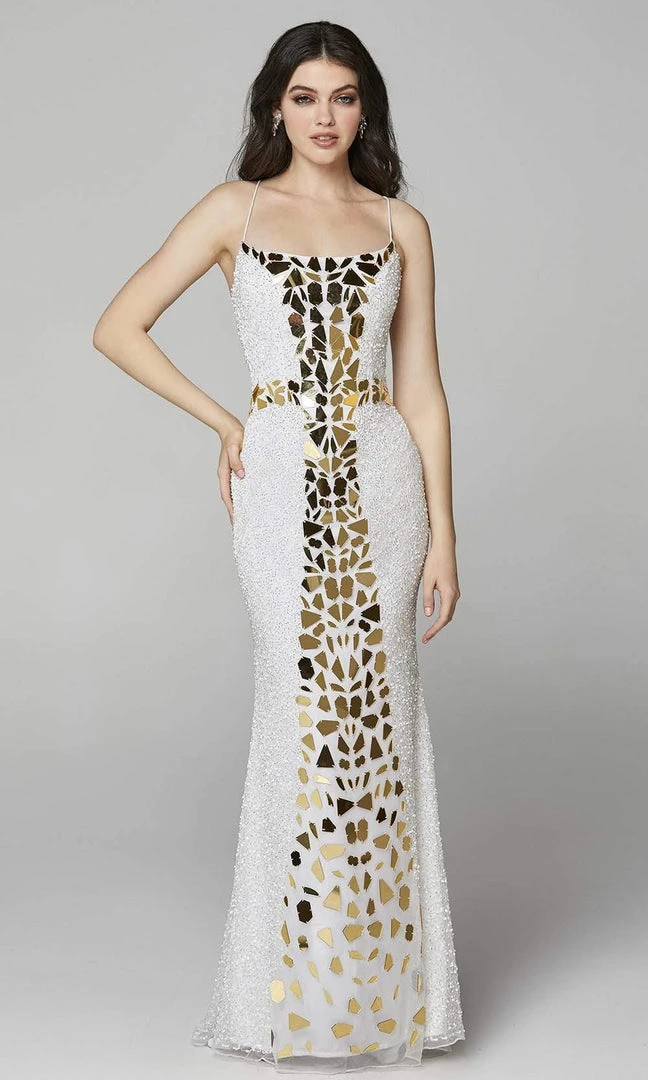 Primavera Couture - 3616 Fully Beaded Cut-Glass Accent Evening Dress 21 Primavera Couture - 3616 Fully Beaded Cut-Glass Accent Evening Dress