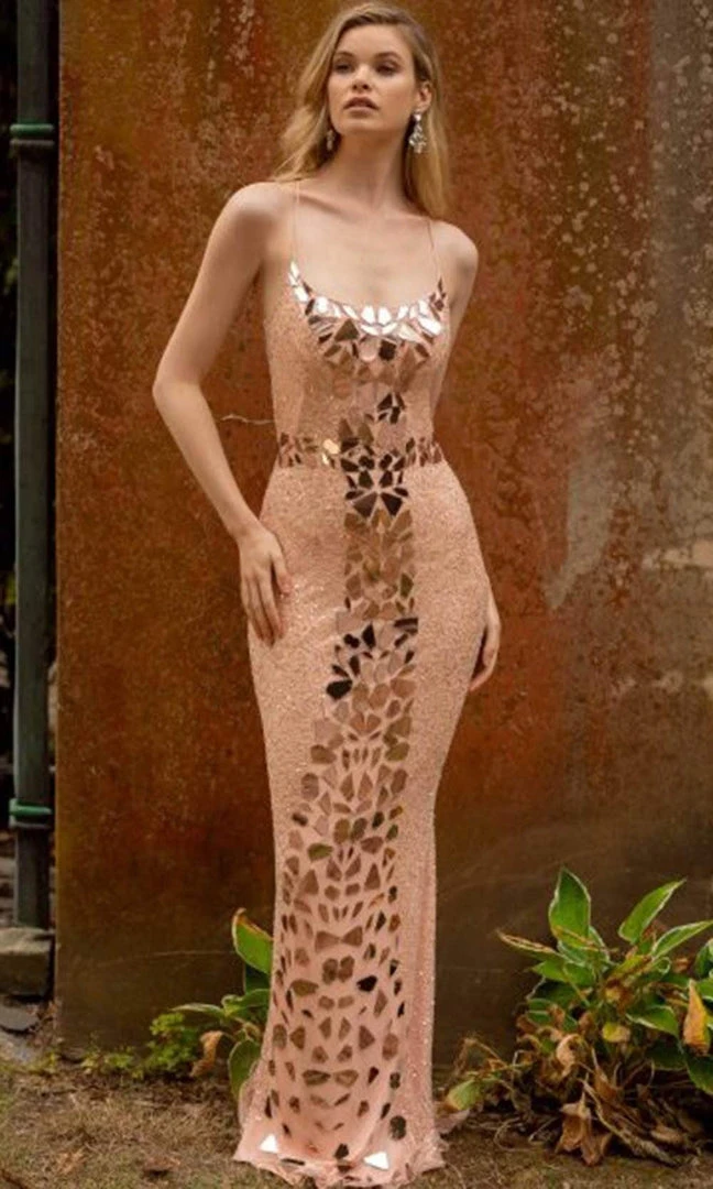 Primavera Couture - 3616 Fully Beaded Cut-Glass Accent Evening Dress 19 Primavera Couture - 3616 Fully Beaded Cut-Glass Accent Evening Dress