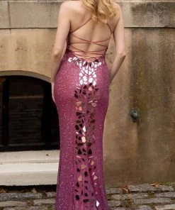 Primavera Couture - 3616 Fully Beaded Cut-Glass Accent Evening Dress 37 Primavera Couture - 3616 Fully Beaded Cut-Glass Accent Evening Dress