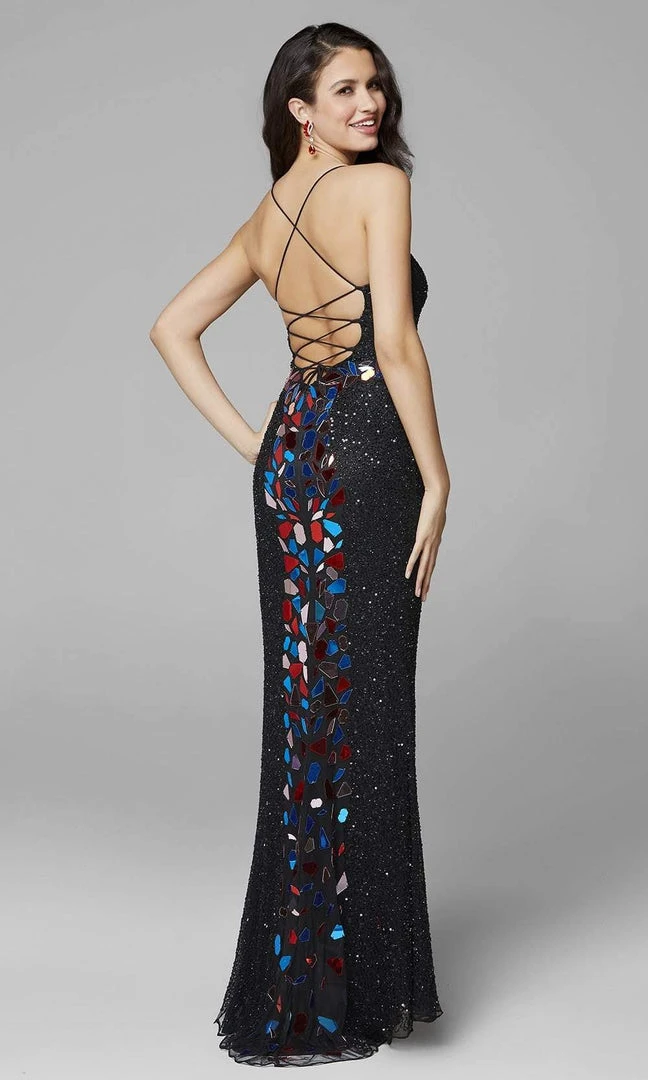 Primavera Couture - 3616 Fully Beaded Cut-Glass Accent Evening Dress 7 Primavera Couture - 3616 Fully Beaded Cut-Glass Accent Evening Dress