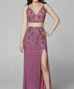 Primavera Couture - 3647 Two Piece Plunging V Neck Dress 17 Primavera Couture - 3647 Two Piece Plunging V Neck Dress