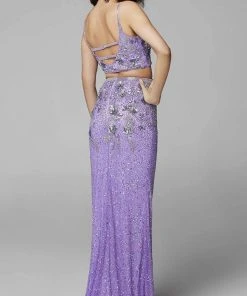 Primavera Couture - 3647 Two Piece Plunging V Neck Dress 21 Primavera Couture - 3647 Two Piece Plunging V Neck Dress