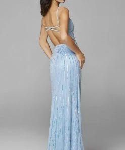 Primavera Couture - 3648 Sequin Scoop Open Back Dress 20 Primavera Couture - 3648 Sequin Scoop Open Back Dress