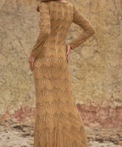 Primavera Couture - 3678 Beaded Scoop Evening Dress