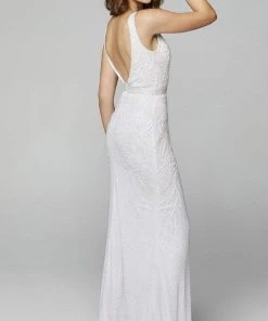 Primavera Couture - 3725 Beaded Sleeveless V-Neck Long Gown