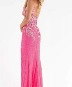 Primavera Couture - 3730 Beaded Plunging V-Neck Gown
