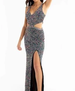 Primavera Couture - 3744 V-Neck Multiple Straps Long Gown 27 Primavera Couture - 3744 V-Neck Multiple Straps Long Gown