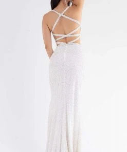 Primavera Couture - 3744 V-Neck Multiple Straps Long Gown 32 Primavera Couture - 3744 V-Neck Multiple Straps Long Gown