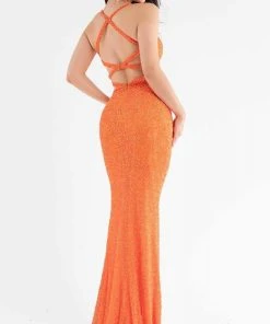 Primavera Couture - 3744 V-Neck Multiple Straps Long Gown 40 Primavera Couture - 3744 V-Neck Multiple Straps Long Gown