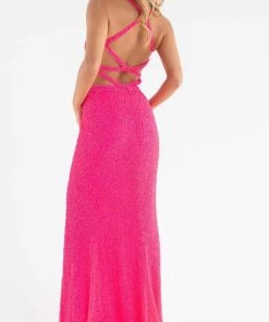 Primavera Couture - 3744 V-Neck Multiple Straps Long Gown 34 Primavera Couture - 3744 V-Neck Multiple Straps Long Gown