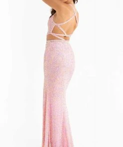 Primavera Couture - 3744 V-Neck Multiple Straps Long Gown 46 Primavera Couture - 3744 V-Neck Multiple Straps Long Gown