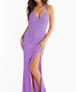 Primavera Couture - 3747 Strappy Back Beaded Sleeveless Gown