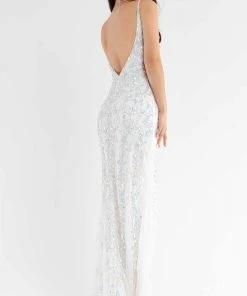 Primavera Couture - 3749 Sequin V-Neck Open Back Gown 22 Primavera Couture - 3749 Sequin V-Neck Open Back Gown